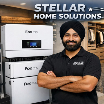 solar panel and battery